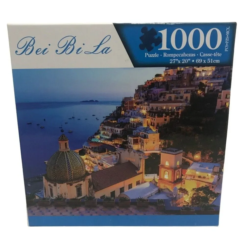 Bei Bi la jigsaw puzzle 1000 piece 27x20 Mediterranean Night Sea View new in box